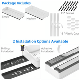 PlankSchuif Uittrekbare Kast Organizer | Boorvrije Montage | Ruimtebesparend Lade Systeem | ABS & Metaal
