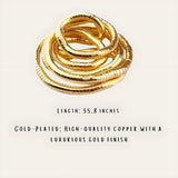 KeerSieraad™ Flexibele Ketting | 4-in-1 Draagstijl | Goudkleurig & Hypoallergeen