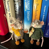 Kerst Ornament | Handgemaakte Viltmuis | Duurzaam & Decoratief