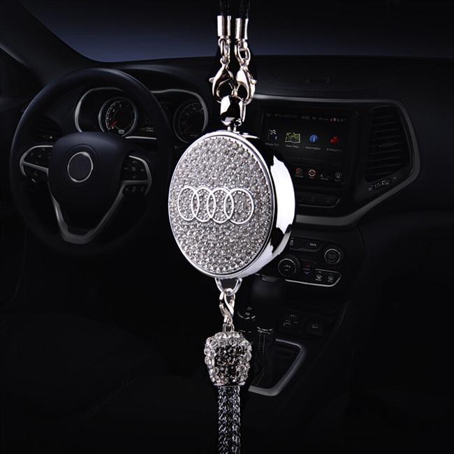 Auto-logo parfumhanger | Kristal & zinklegering | Sprankelende decoratie & cadeau-idee
