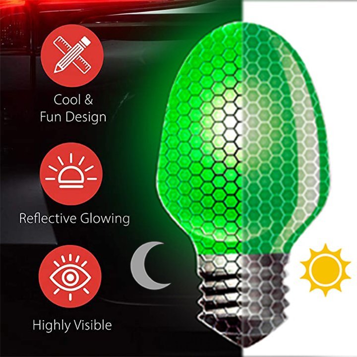 Kerst Auto Magneten | RadiantBulbs™ | Reflecterend | Set met Levendige Kleuren