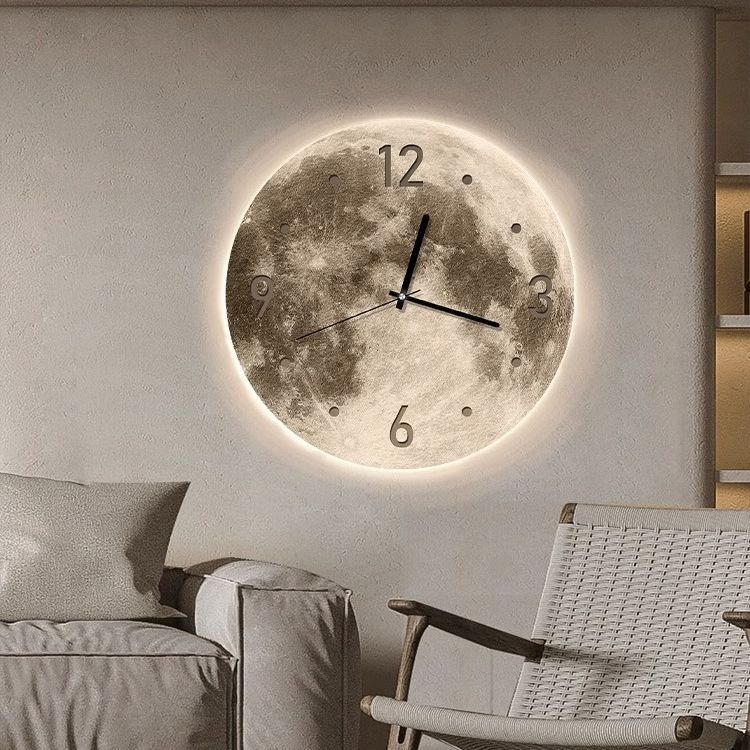 LunaKlok™ Verlichte Maan Gluur Klok