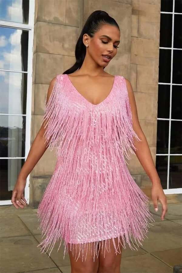 Monica™ Sexy Franje Jurk