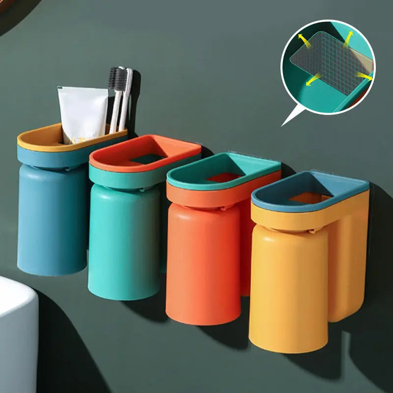 Tandenborstelhouder | Zelfklevend | ABS Kunststof | Compact Wandontwerp