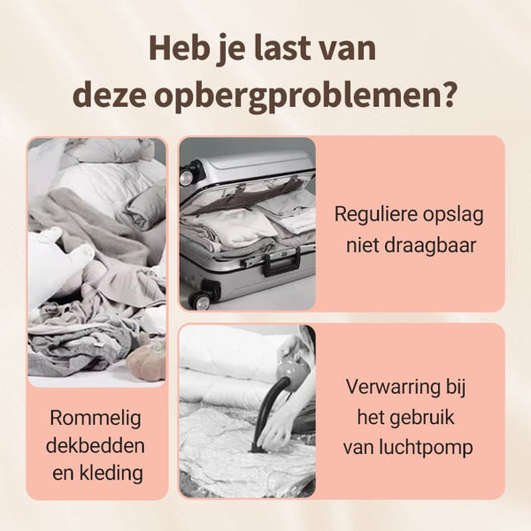 Compressie Opbergtas | Ruimtebesparend | Duurzaam & Herbruikbaar | Reistas & Thuis