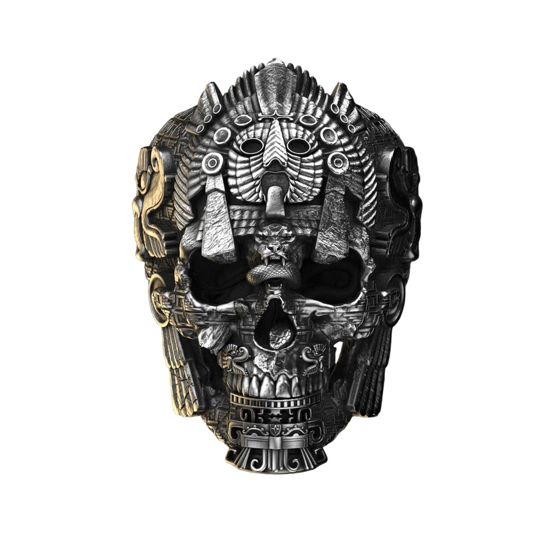 Zilveren Schedel Ring | Sterling Zilver | Gedetailleerd Design voor Mannen & Vrouwen