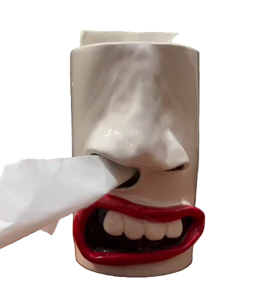 Tissuebox Houder | Grappig Neus Ontwerp | Handgemaakt Decoratief Accessoire