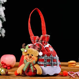 Kerst Cadeauzakjes | Herbruikbare Stoffen Cadeautas | Sneeuwman, Kerstman & Rendier Designs