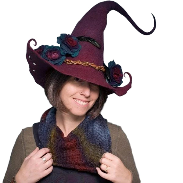 Halloween Heksenhoed | Handgemaakt | Zacht Wolvilt | One Size Volwassenen