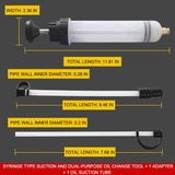 Handmatige Vloeistofpomp | Olie & Remvloeistof Extractor | Dubbele Rubberafdichting | PVC | 300g