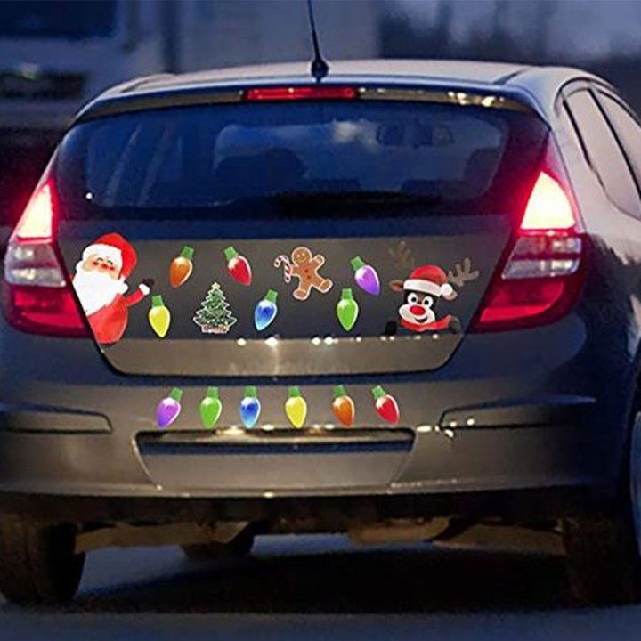 Kerst Auto Magneten | RadiantBulbs™ | Reflecterend | Set met Levendige Kleuren