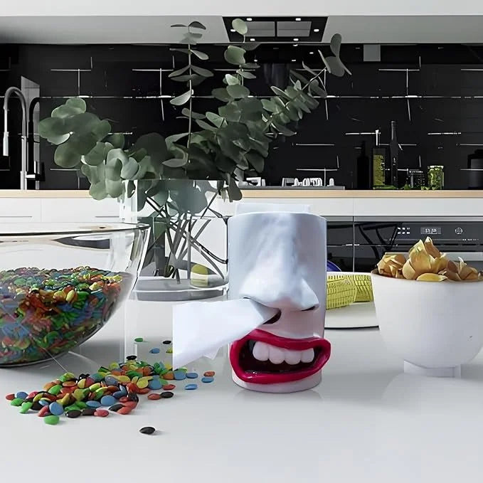 Tissuebox Houder | Grappig Neus Ontwerp | Handgemaakt Decoratief Accessoire