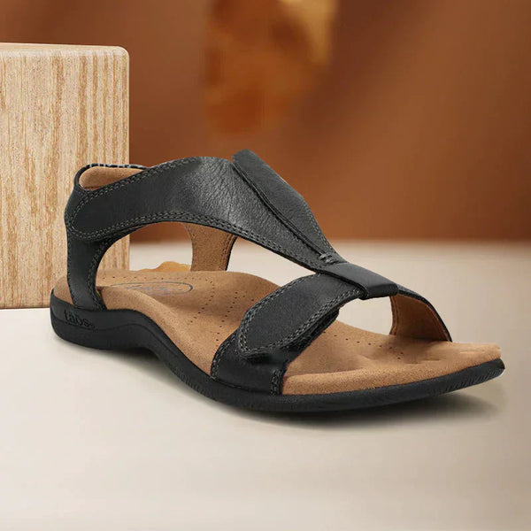 Alida™ | Sleehak sandaal met klittenbandsluiting
