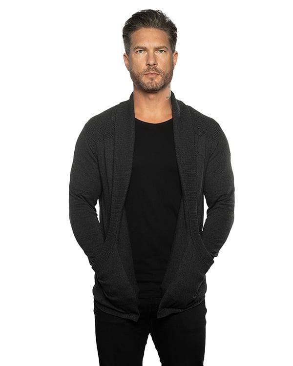 Heren Cardigan Vest | Slim Fit | Lichtgewicht | Shawl Kraag