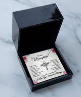Halsketting met boodschapkaart | Geschenk voor dochter | Kruis met zirconia & geschenkdoos