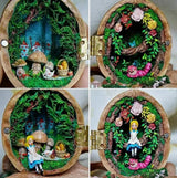 Miniatuur Huisje Cadeau | Handgemaakt uit Walnootschelp | Met Verlichting & Cadeauverpakking