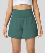 FlexiYoga™ 2-in-1 yogashort met hoge taille