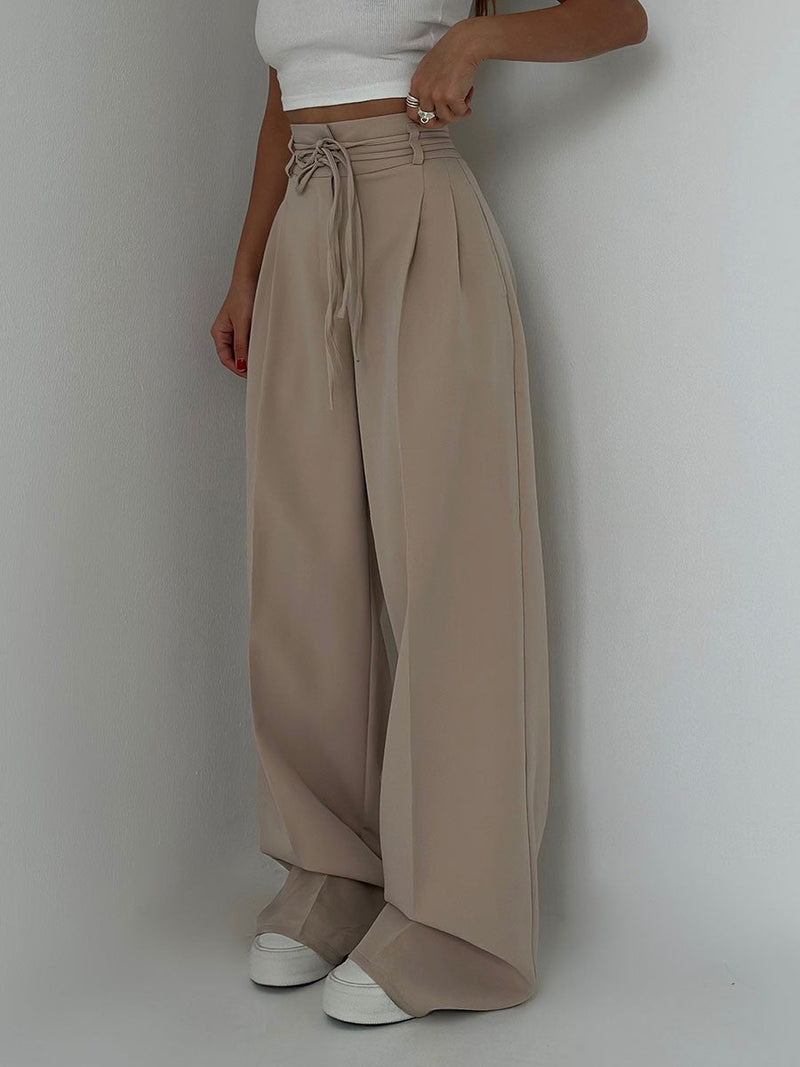 Dames High-Waist Broek | Wijde Pijpen | Comfortabele Pasvorm
