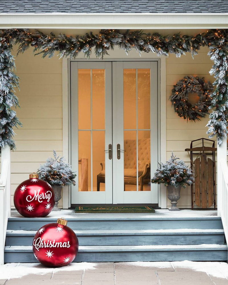Kerst Opblaasbare Bal | Buitendecoratie | Weerbestendig PVC | 60 cm | 11 Stijlen