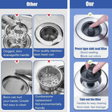 Afvoerzeef | 3-in-1 Stopper en Filter | RVS en ABS | Anti-Verstopping & Geurcontrole