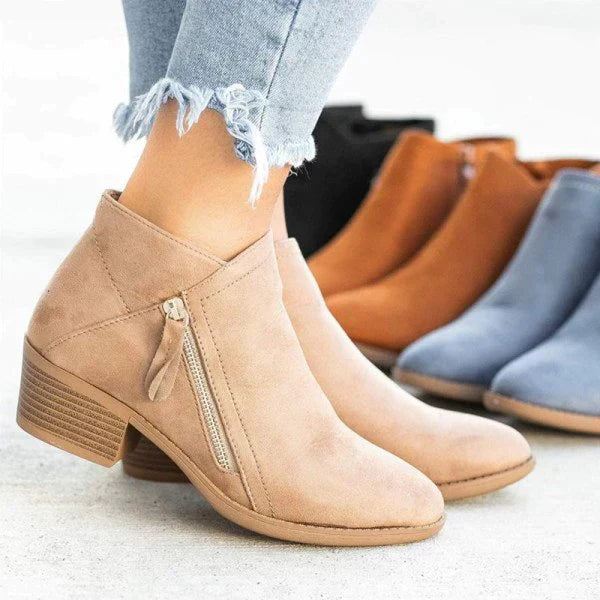 Selene | Tijdloze Comfort & Moeiteloze Elegantie Dames Enkellaarsjes