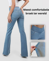 FlexiHigh™ Stretch Jeans met Hoge Taille en Crossover-Design