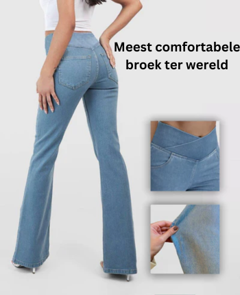 FlexiHigh™ Stretch Jeans met Hoge Taille en Crossover-Design