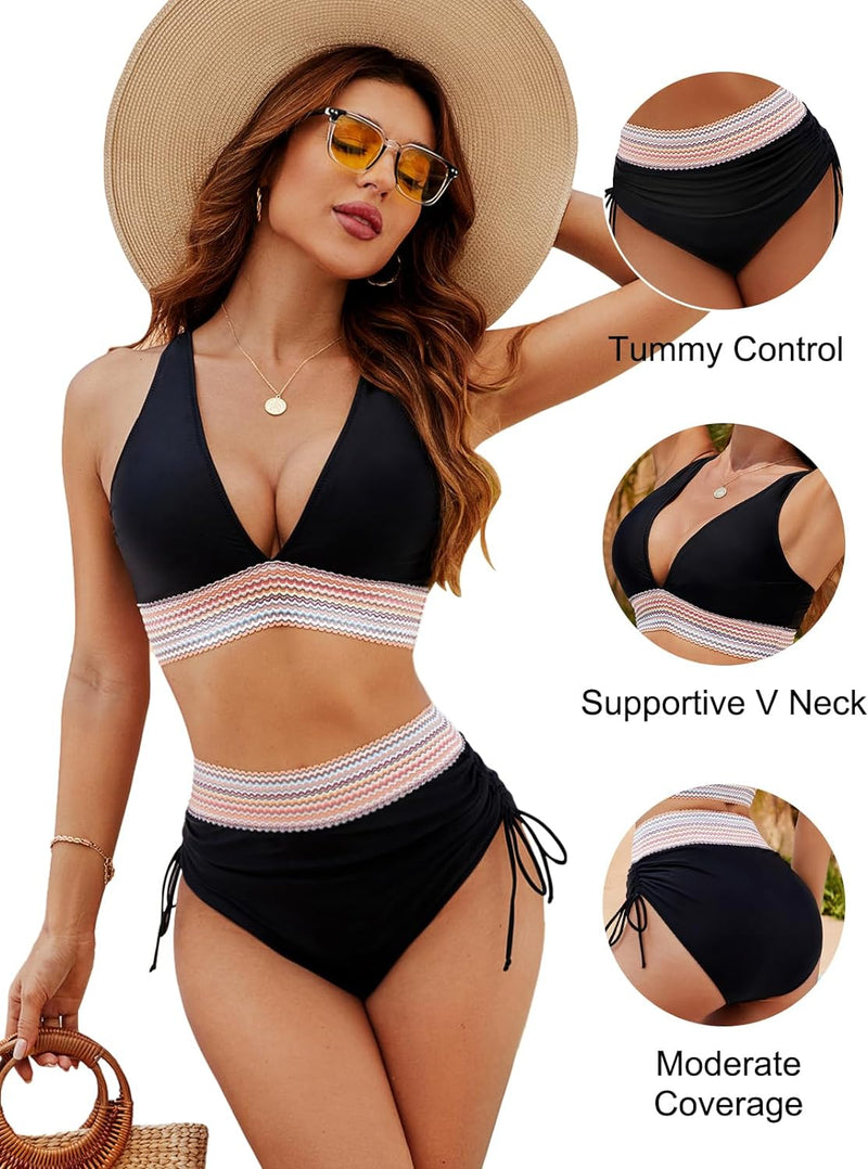 Margaretha™ Bikinisets met Hoge Taille en Buikje