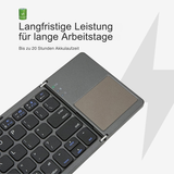 Mini Bluetooth Toetsenbord | Compact, Opvouwbaar & Draagbaar | Inclusief Touchpad