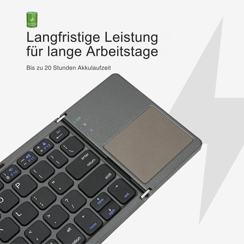 Mini Bluetooth Toetsenbord | Compact, Opvouwbaar & Draagbaar | Inclusief Touchpad