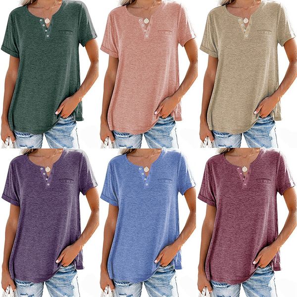 Lotte™ Blouse Met Korte Mouwen en V-hals