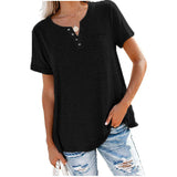 Lotte™ Blouse Met Korte Mouwen en V-hals