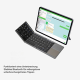 Mini Bluetooth Toetsenbord | Compact, Opvouwbaar & Draagbaar | Inclusief Touchpad