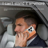 Phone Case met MagSafe | Standfunctie | Hoogwaardig Kunstleer | iPhone Bescherming