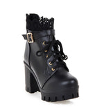 Cozenia™ | Modieuze veterschoenen met stevige hak
