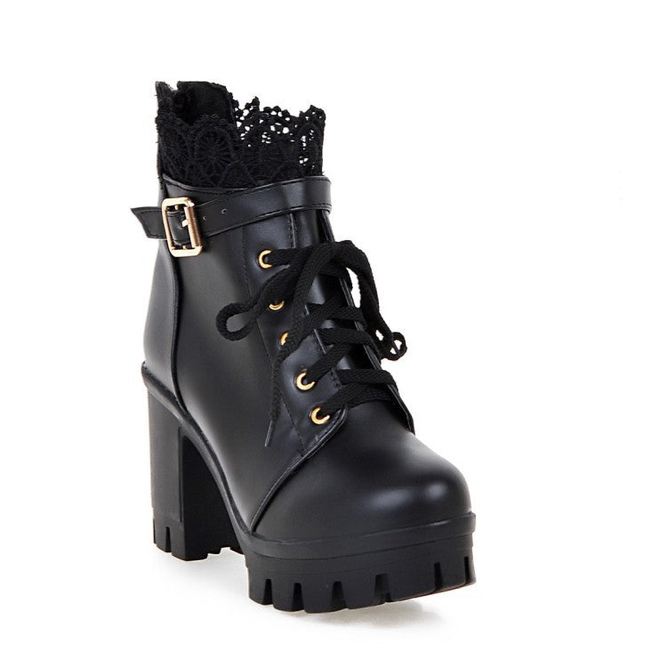 Cozenia™ | Modieuze veterschoenen met stevige hak