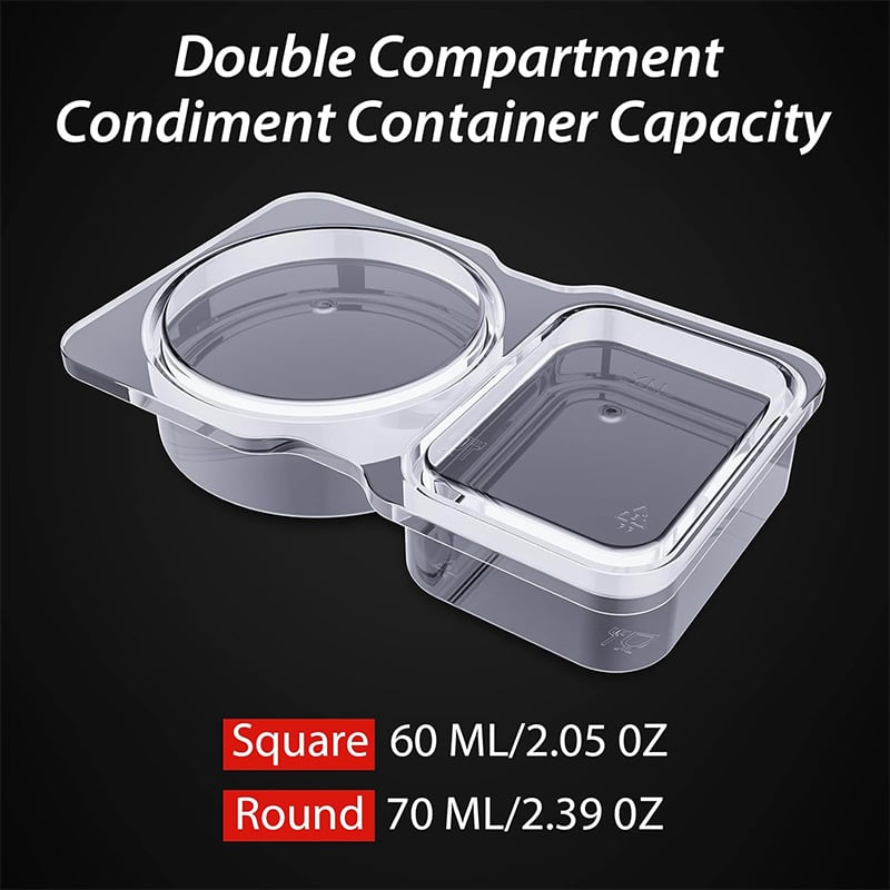 Voedselcontainer met Dubbel Compartiment | Lekvrij & BPA-vrij Plastic | Compact en Herbruikbaar