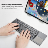 Mini Bluetooth Toetsenbord | Compact, Opvouwbaar & Draagbaar | Inclusief Touchpad