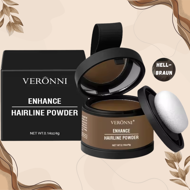 Haarpoeder voor Dekkende Haarlijn & Wenkbrauwen | Waterproof & Langhoudend | Compact Reisset 4 g