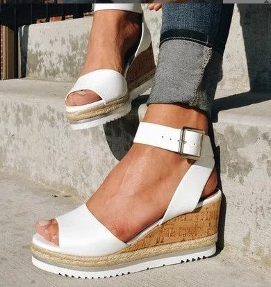 Elza | Dames Wedgesandalen met Gesp