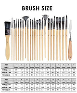 Professionele Verfkwasten Set 24-delig | Houten Handvat | Inclusief Paletmes