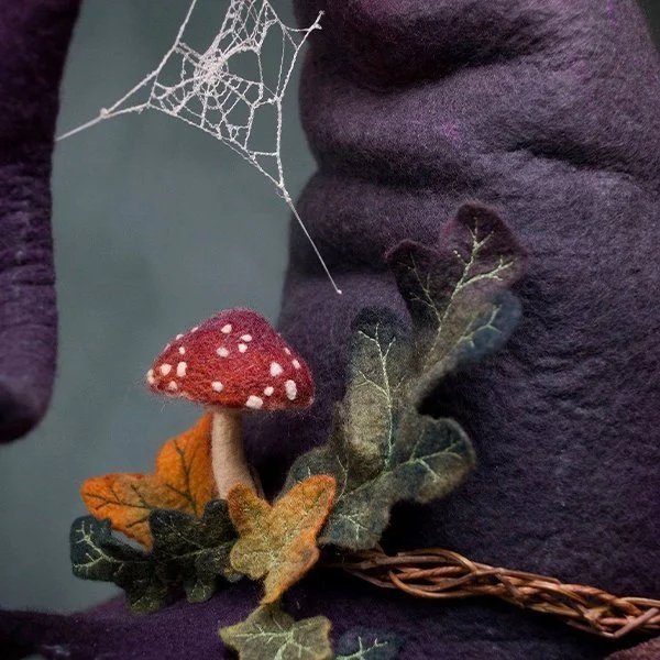 Halloween Heksenhoed | Handgemaakt | Zacht Wolvilt | One Size Volwassenen
