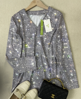 Glamora™ – Elegante Glitter Top voor Dames met Lange Mouwen