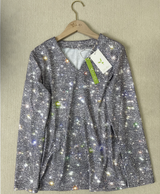 Glamora™ – Elegante Glitter Top voor Dames met Lange Mouwen