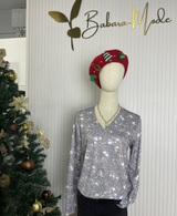 Glamora™ – Elegante Glitter Top voor Dames met Lange Mouwen