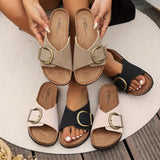 Margie | Dames Korken Sandalen | Gespsluiting Design | hoogwaardige zool | duurzame constructie
