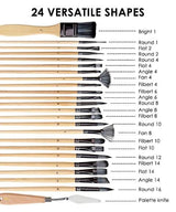Professionele Verfkwasten Set 24-delig | Houten Handvat | Inclusief Paletmes