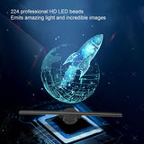 HoloDraai™ | 3D Hologram LED Ventilator Projector | WiFi App-bediening | 224 LEDs | Android & iOS Compatibel