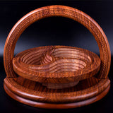 Houten Fruitschaal | Handgesneden Design | Ambachtelijk Hout | Duurzaam & Uniek