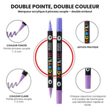 Acrylmarker Set | Precisiespunt | Dekende kleuren voor hout, stof, steen, metaal & meer